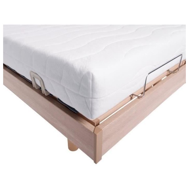 Ensemble relaxation matelas + sommier électrique 140x190cm - Mousse - Ferme - TALCA Fabrication française Ensemble relaxation matelas + sommier électrique 140x190cm - Mousse - Ferme - TALCA Fabrication française