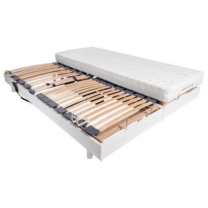 Ensemble relaxation matelas + sommiers électriques 2x90x200 - Mousse - Ferme - TALCA Fabrication française Ensemble relaxation matelas + sommiers électriques 2x90x200 - Mousse - Ferme - TALCA Fabrication française