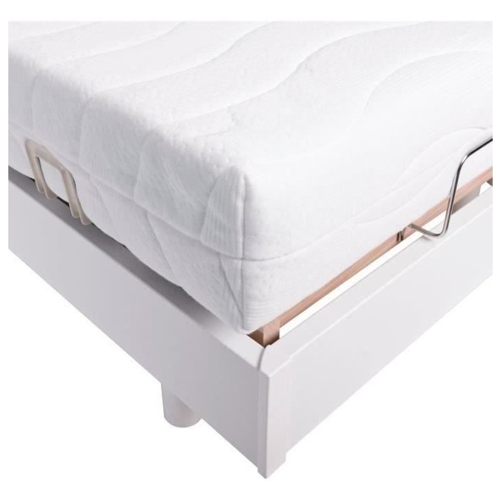 Ensemble relaxation matelas + sommiers électriques 2x90x200 - Mousse - Ferme - TALCA Fabrication française Ensemble relaxation matelas + sommiers électriques 2x90x200 - Mousse - Ferme - TALCA Fabrication française
