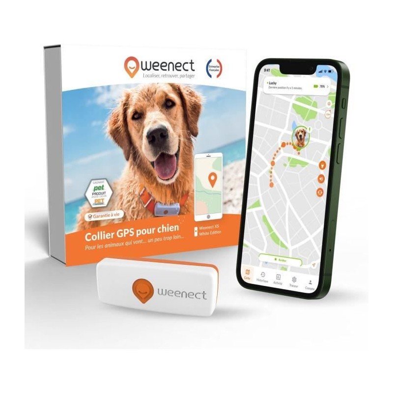 Traceur GPS pour Chien - Weenect XS (White Edition 2023) Traceur GPS pour Chien - Weenect XS (White Edition 2023)