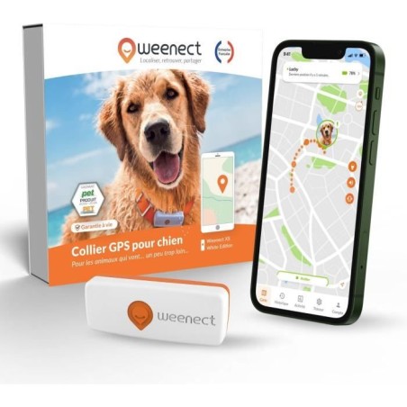 Traceur GPS pour Chien - Weenect XS (White Edition 2023)