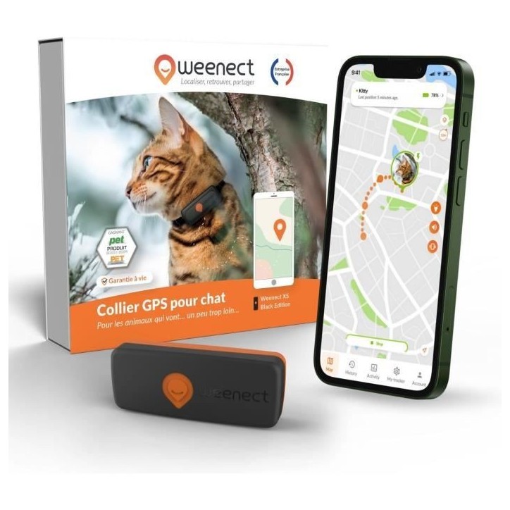 Traceur GPS pour Chat - Weenect XS (Black Edition 2023) Traceur GPS pour Chat - Weenect XS (Black Edition 2023)