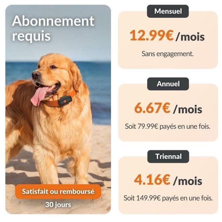 Traceur GPS pour Chien - Weenect XS (Black Edition 2023)