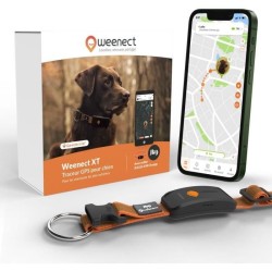 Collier GPS pour chien - WEENECT Chien XT - Antenne XL - Etanche - Col