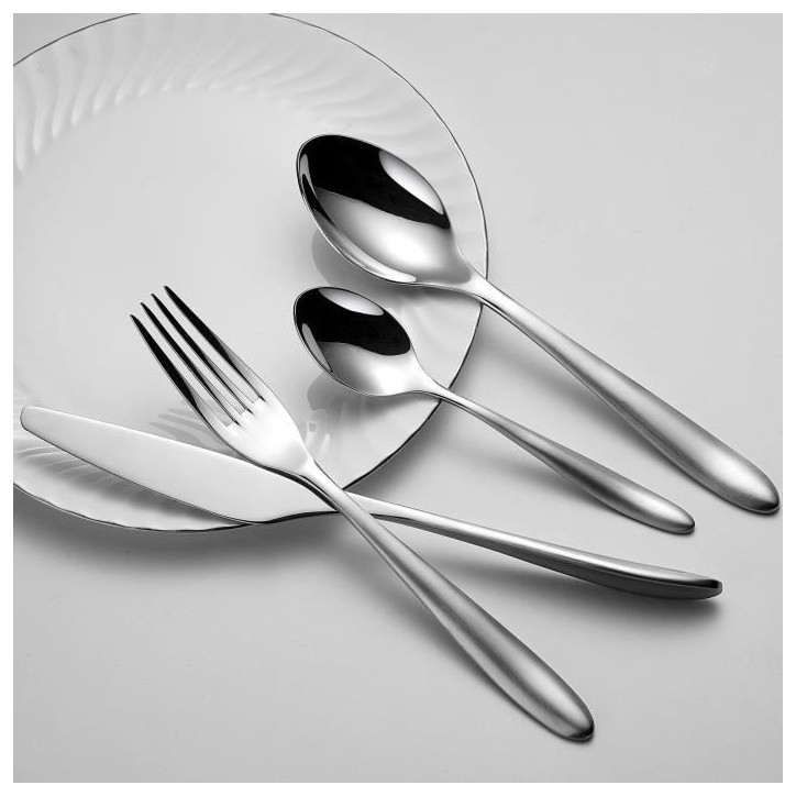 Ménageres - ARTHUR MARTIN - AM0211 - 24 pieces - Acier inoxydable - Finition miroir poli