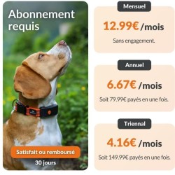 Collier GPS pour chien - WEENECT Chien XT - Antenne XL - Etanche - Col