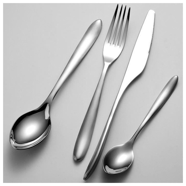 Ménageres - ARTHUR MARTIN - AM0211 - 24 pieces - Acier inoxydable - Finition miroir poli