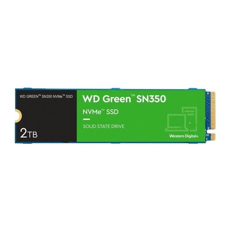 WESTERN DIGITAL - Green SN350 - Disque SSD Interne - 2 To - M.2 - WDS2 WESTERN DIGITAL - Green SN350 - Disque SSD Interne - 2 To - M.2 - WDS2