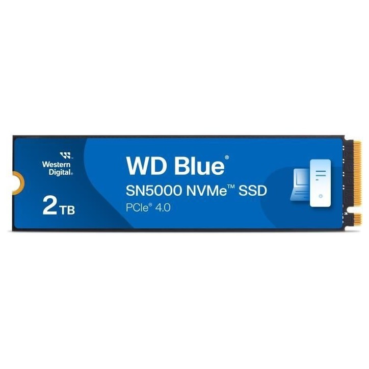 WESTERN DIGITAL - WDS200T4B0E - Disque dur SSD Interne - 2 To - WD Blue - SN5000 - NVMe WESTERN DIGITAL - WDS200T4B0E - Disque dur SSD Interne - 2 To - WD Blue - SN5000 - NVMe