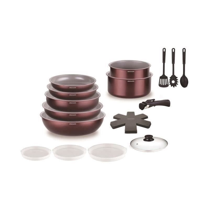 Batterie de cuisine - Tous feux dont induction - ARTHUR MARTIN - AM250 Batterie de cuisine - Tous feux dont induction - ARTHUR MARTIN - AM250