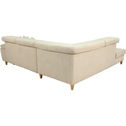 Canapé d'angle convertible - 4 places - WESTON - Velours côtelé bei