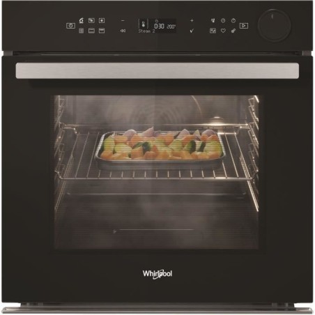 Four encastrable - Multifonction Pyrolyse hydrolyse - Chaleur pulsée - WHIRLPOOL - AKZ9S8270NB - Noir - Porte froide - 73 L - A