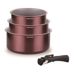 Set de 3 casseroles - ARTHUR MARTIN - AM1088 - Tout feux dont inductio