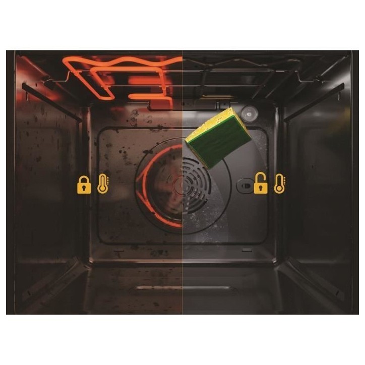 Four encastrable - Multifonction Pyrolyse hydrolyse - Chaleur pulsée - WHIRLPOOL - AKZ9S8270NB - Noir - Porte froide - 73 L - A Four encastrable - Multifonction Pyrolyse hydrolyse - Chaleur pulsée - WHIRLPOOL - AKZ9S8270NB - Noir - Porte froide - 73 L - A