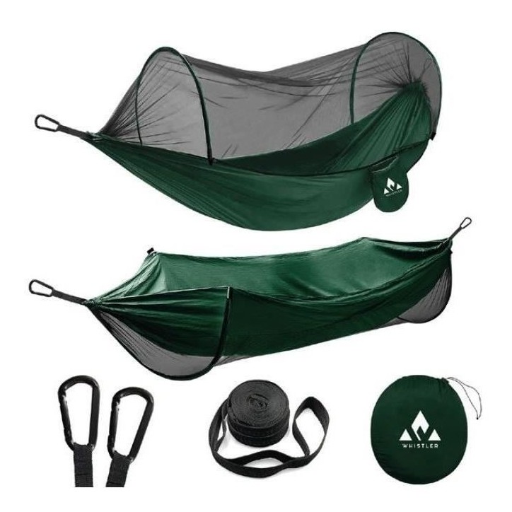 Hamac - WHISTLER - Tongass - Avec moustiquaire - Nylon et polyester - Léger et confortable Hamac - WHISTLER - Tongass - Avec moustiquaire - Nylon et polyester - Léger et confortable