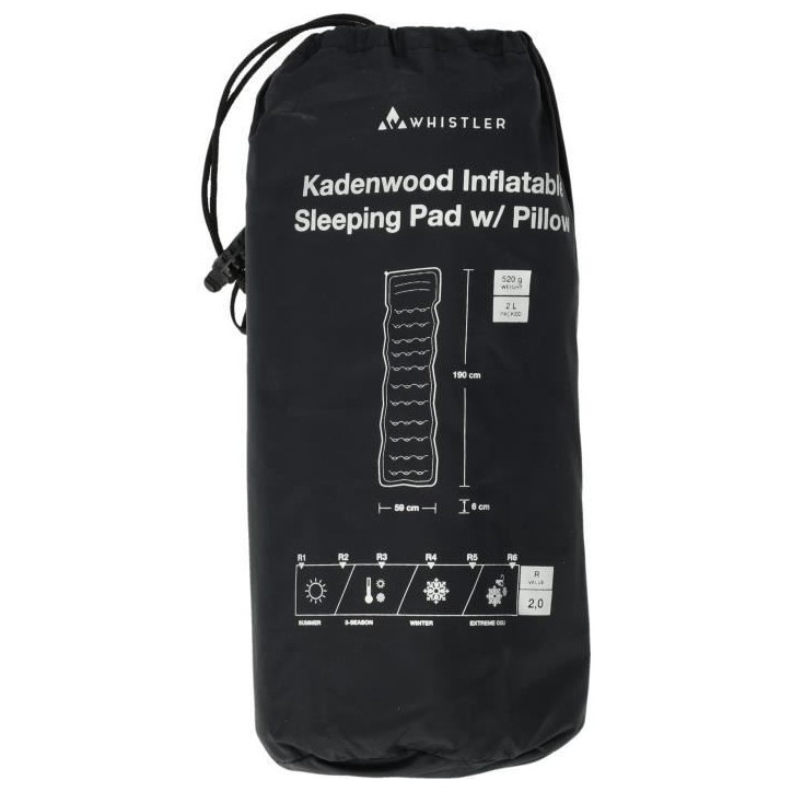 Matelas gonflable - WHISTLER - Kadenwood - Nylon robuste - Oreiller intégré