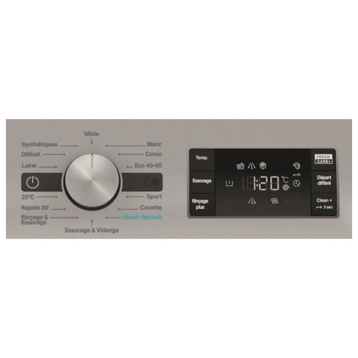 Lave-linge hublot WHIRLPOOL FFBP10489SBSVFR - 10 kg - Induction - L60cm - 1400 trs/min - Silver Lave-linge hublot WHIRLPOOL FFBP10489SBSVFR - 10 kg - Induction - L60cm - 1400 trs/min - Silver