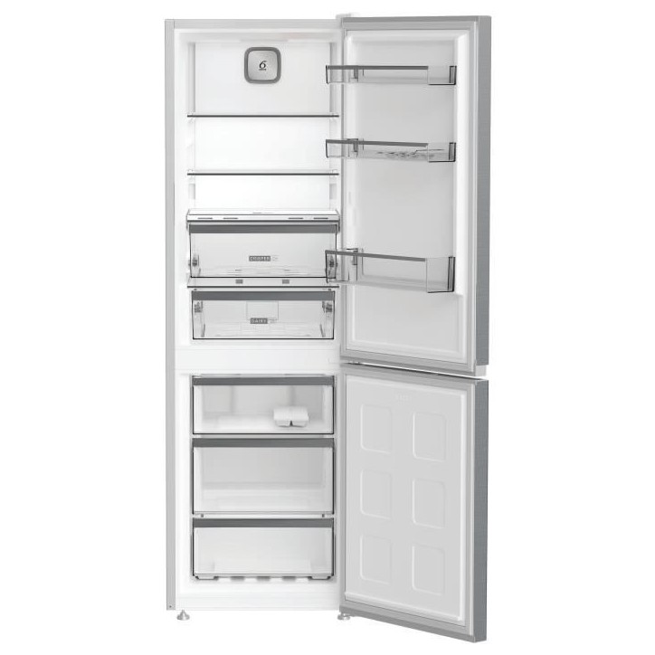 Réfrigérateur combiné - WHIRLPOOL - WHK26363XP6E - 2 portes - 316 L - Classe C - 59,5 x 66,3 x 203,5 cm - Inox