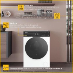 Lave-linge hublot WHIRLPOOL WPM87WADSFR - 8 kg - Induction - 1400 trs/