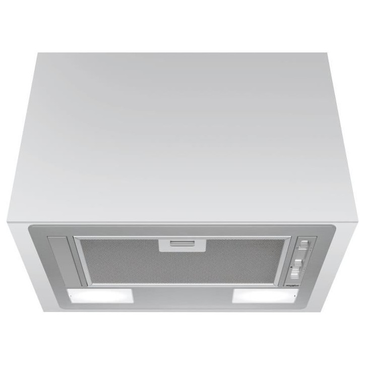 Hotte intégrable extracteur - WHIRLPOOL - WCT64FLSX - 59,5 x 56,4 x 13,2 cm - Inox