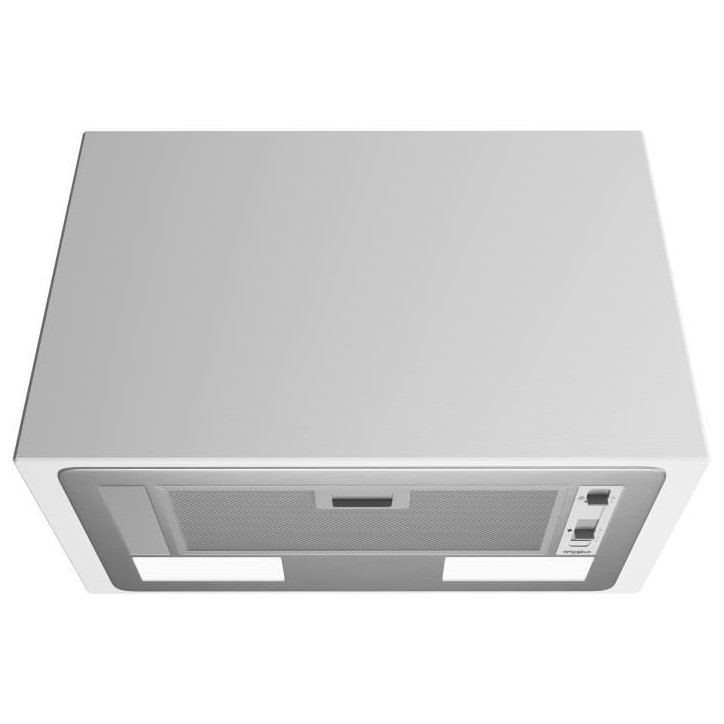 Hotte intégrable extracteur - WHIRLPOOL - WCT64FLSX - 59,5 x 56,4 x 13,2 cm - Inox
