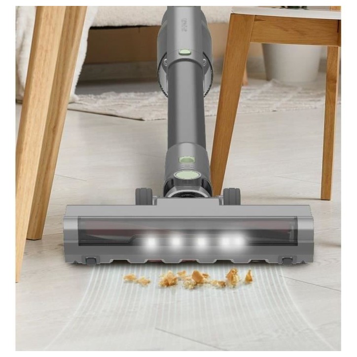 Aspirateur Balai avec base de vidange - ARTHUR MARTIN - AMAB148 – 200 W – 40 min d'autonomie – 80 AW - Gris