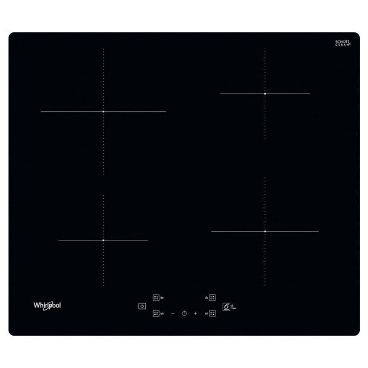 Plaque induction - WHIRLPOOL - WSQ2160NE - 4 foyers/boosters - 7200 W - Largeur 60 cm