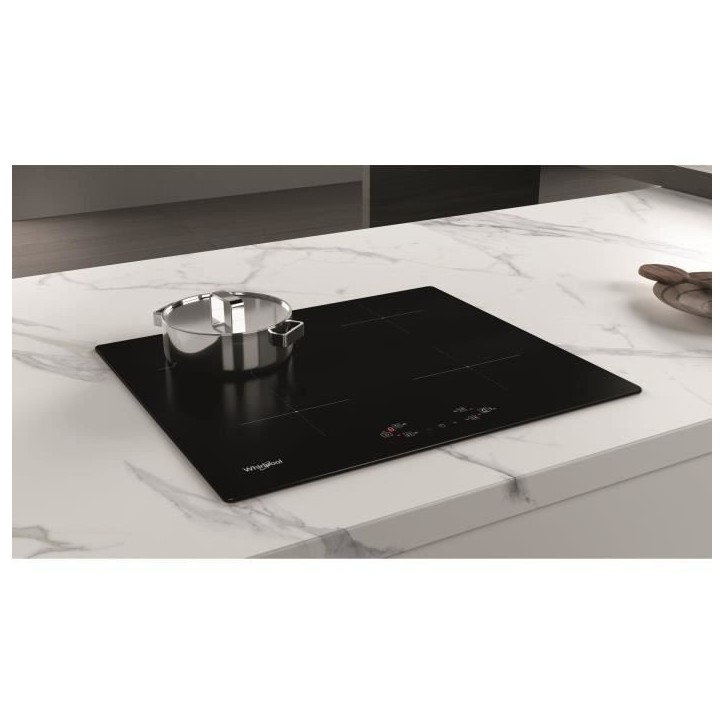 Plaque induction - WHIRLPOOL - WSQ2160NE - 4 foyers/boosters - 7200 W - Largeur 60 cm