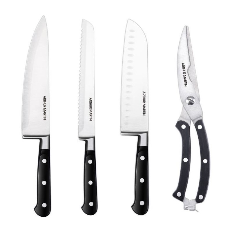 Set de couteaux - ARTHUR MARTIN - AMC1277 - Ensemble de couteaux - 4 p Set de couteaux - ARTHUR MARTIN - AMC1277 - Ensemble de couteaux - 4 p