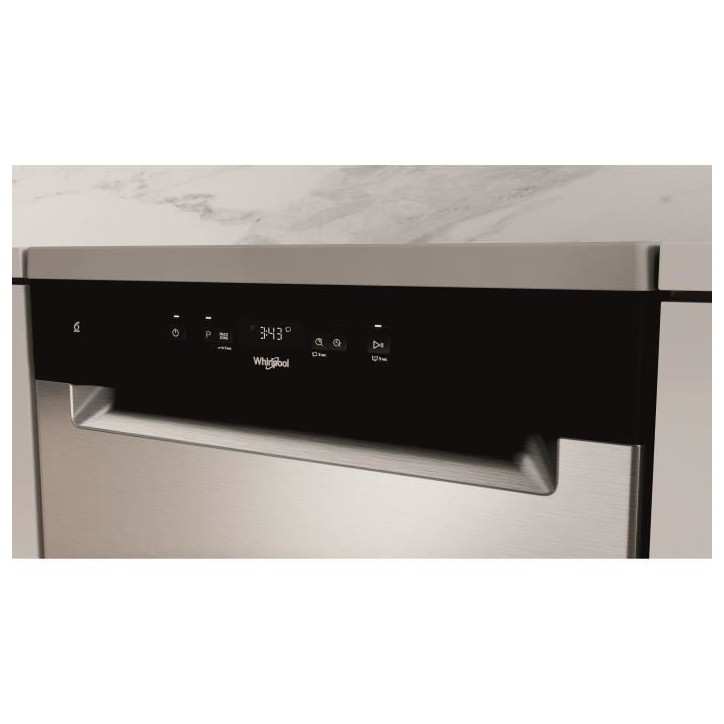 Lave-vaisselle pose libre WHIRLPOOL WFC3C34X - 14 couverts - Induction - L60cm - 44 dB - Inox Lave-vaisselle pose libre WHIRLPOOL WFC3C34X - 14 couverts - Induction - L60cm - 44 dB - Inox