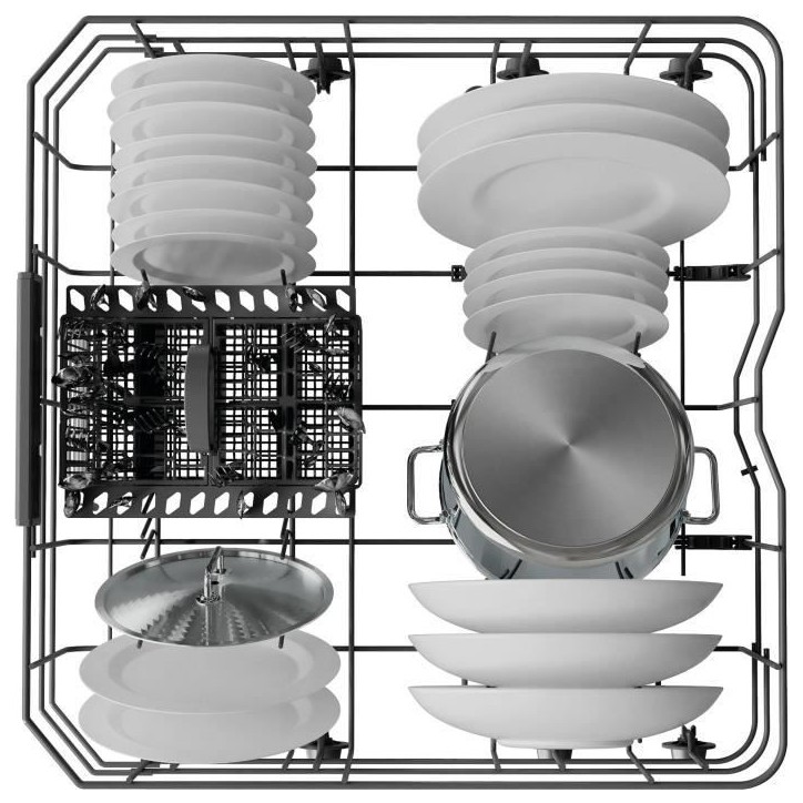 Lave-vaisselle pose libre WHIRLPOOL WFC3C34X - 14 couverts - Induction - L60cm - 44 dB - Inox Lave-vaisselle pose libre WHIRLPOOL WFC3C34X - 14 couverts - Induction - L60cm - 44 dB - Inox