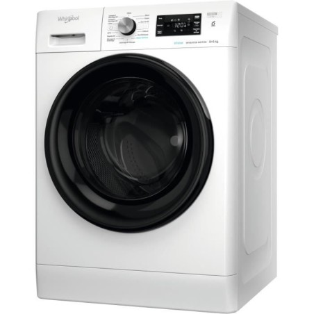 Lave-linge séchant WHIRLPOOL PFFWDB864349BVFR - 8 / 6 kg - Induction - L60cm - 1400 trs/min - Blanc