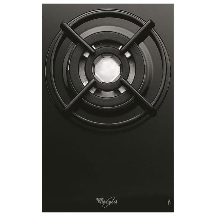 Table de cuisson Gaz - WHIRLPOOL AKT404NB - 3 foyers - 6350W - L59 x P51cm - Noir