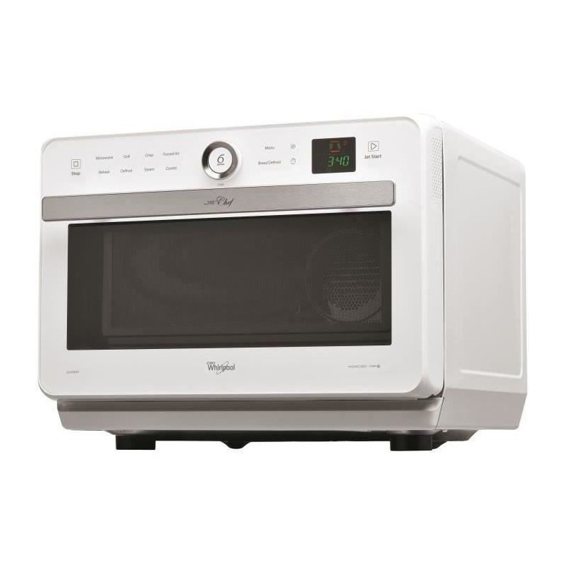 WHIRLPOOL JT469WH - Micro-ondes Jet Chef - 33 L - 6eme SENS Combi Cris WHIRLPOOL JT469WH - Micro-ondes Jet Chef - 33 L - 6eme SENS Combi Cris