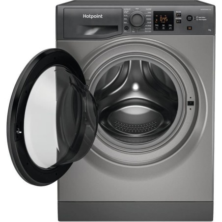 Lave-linge hubot HOTPOINT NSWM946GGFR - 9 kg - Induction - L60cm - 1400 trs/min - Graphite