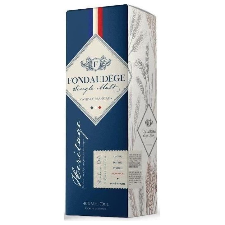 Fondaudege - Héritage - Single Malt - Whisky français - 40.0% Vol. - 70 cl sous étui