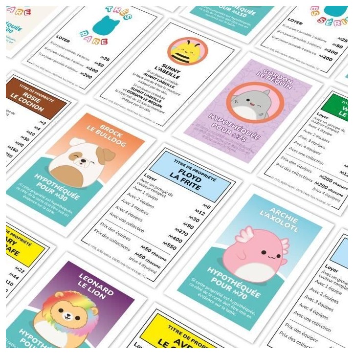 Monopoly Squishmallows - Jeu de société - WINNING MOVES - Monopoly avec les peluches Squishmallows.