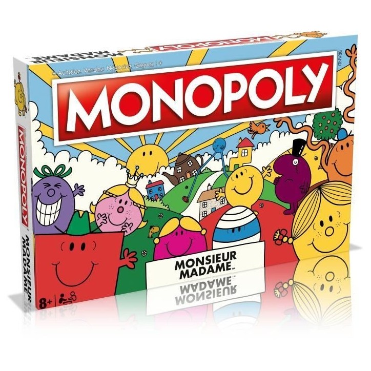 Monopoly Monsieur Madame - Jeu de société - WINNING MOVES - Monopoly mettant en vedette les personnages de Monsieur Madame. Monopoly Monsieur Madame - Jeu de société - WINNING MOVES - Monopoly mettant en vedette les personnages de Monsieur Madame.