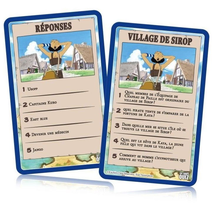 Quiz One Piece - Jeu de quiz - WINNING MOVES - Quiz illustré sur l'univers One Piece avec 500 questions.