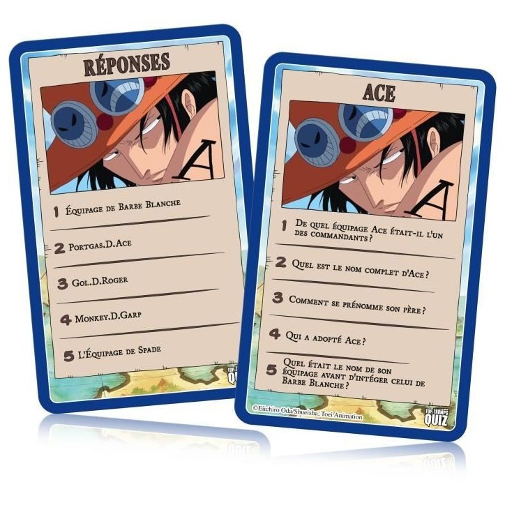 Quiz One Piece - Jeu de quiz - WINNING MOVES - Quiz illustré sur l'univers One Piece avec 500 questions.