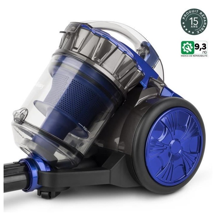 Aspirateur Multicyclonique sans sac WEASY - 2L - Tube télescopique en aluminium - Triple A - Cable 5m - Classe A Aspirateur Multicyclonique sans sac WEASY - 2L - Tube télescopique en aluminium - Triple A - Cable 5m - Classe A