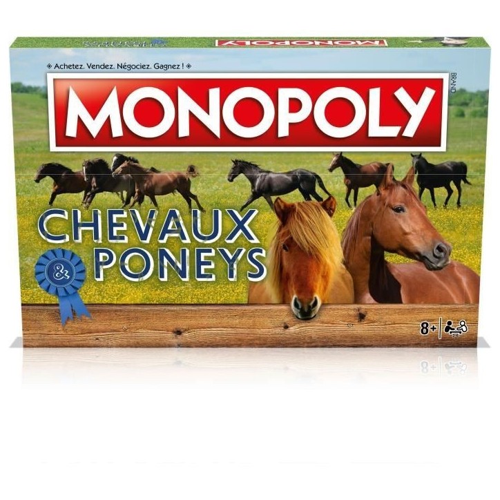 Monopoly Chevaux et Poneys - Winning Moves - Jeu de plateau - Enfant - Jeu d'ambiance - Vert