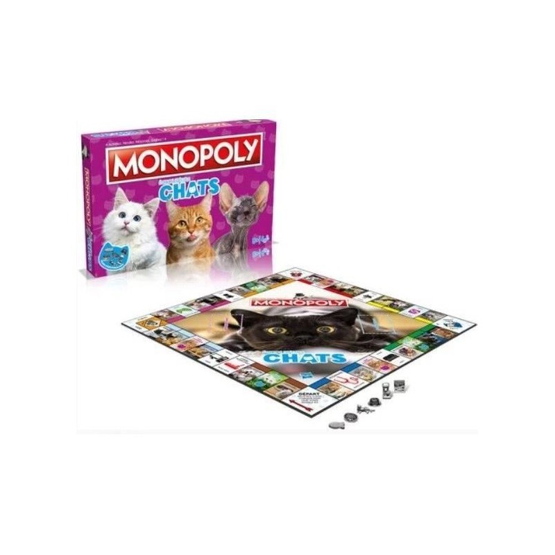 Monopoly Chats - Jeu de société - WINNING MOVES - Monopoly mettant e Monopoly Chats - Jeu de société - WINNING MOVES - Monopoly mettant e
