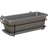 ARTEVASI Kit jardiniere balcon VENEZIA 50cm anthracite - Avec réserve