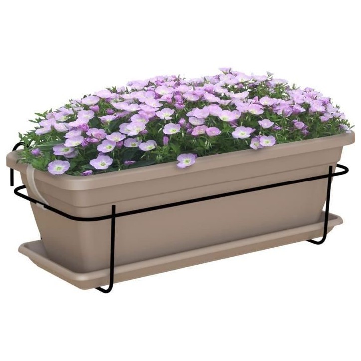 ARTEVASI Kit balcon Jardiniere VENEZIA - 50cm taupe - 50 x 19,5 x h16,3 cm - 1,16L ARTEVASI Kit balcon Jardiniere VENEZIA - 50cm taupe - 50 x 19,5 x h16,3 cm - 1,16L