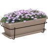 ARTEVASI Kit balcon Jardiniere VENEZIA - 50cm taupe - 50 x 19,5 x h16,