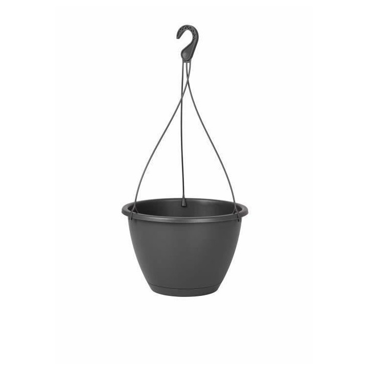 ARTEVASI Pot de fleurs suspendu ALGARVE - Gris anthracite - 8L - 31 x 31 x 20,5 cm ARTEVASI Pot de fleurs suspendu ALGARVE - Gris anthracite - 8L - 31 x 31 x 20,5 cm