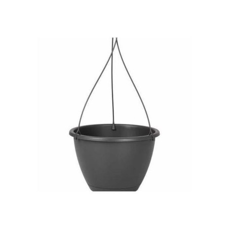 ARTEVASI Pot de fleurs suspendu ALGARVE - Gris anthracite - 8L - 31 x 31 x 20,5 cm