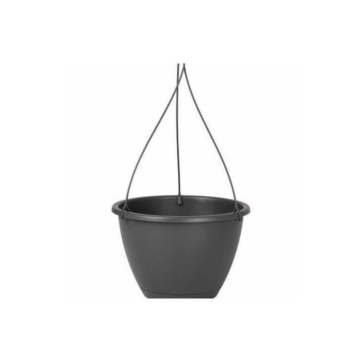 ARTEVASI Pot de fleurs suspendu ALGARVE - Gris anthracite - 8L - 31 x 31 x 20,5 cm ARTEVASI Pot de fleurs suspendu ALGARVE - Gris anthracite - 8L - 31 x 31 x 20,5 cm
