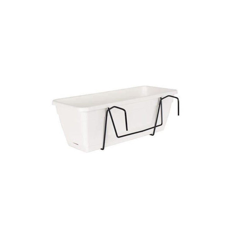 ARTEVASI Kit Jardiniere VENEZIA avec réserve d'eau - Blanc - 10L - 49 x 19,5 x 16,6 cm ARTEVASI Kit Jardiniere VENEZIA avec réserve d'eau - Blanc - 10L - 49 x 19,5 x 16,6 cm